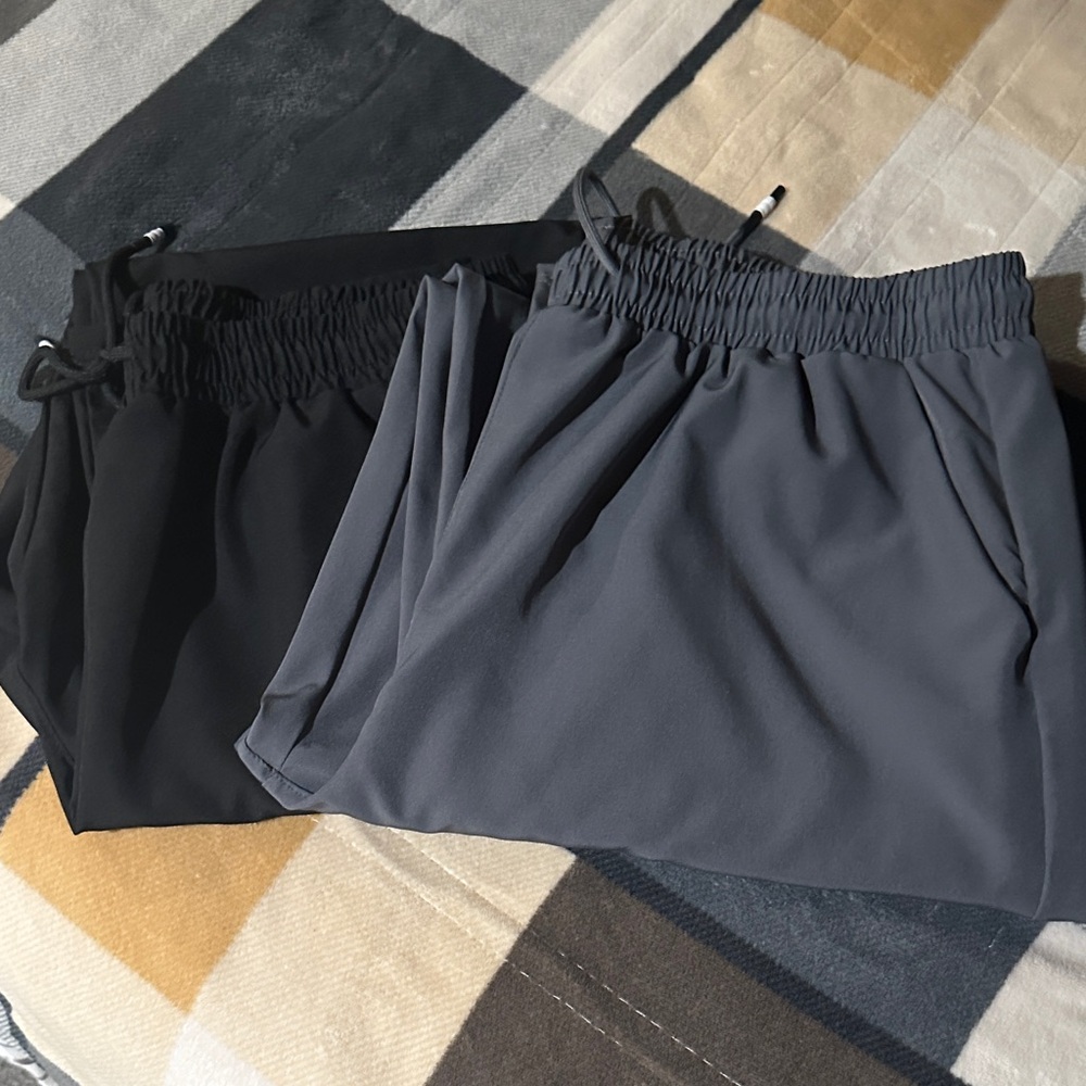 Stylish Black and Gray Women's straight leg pants